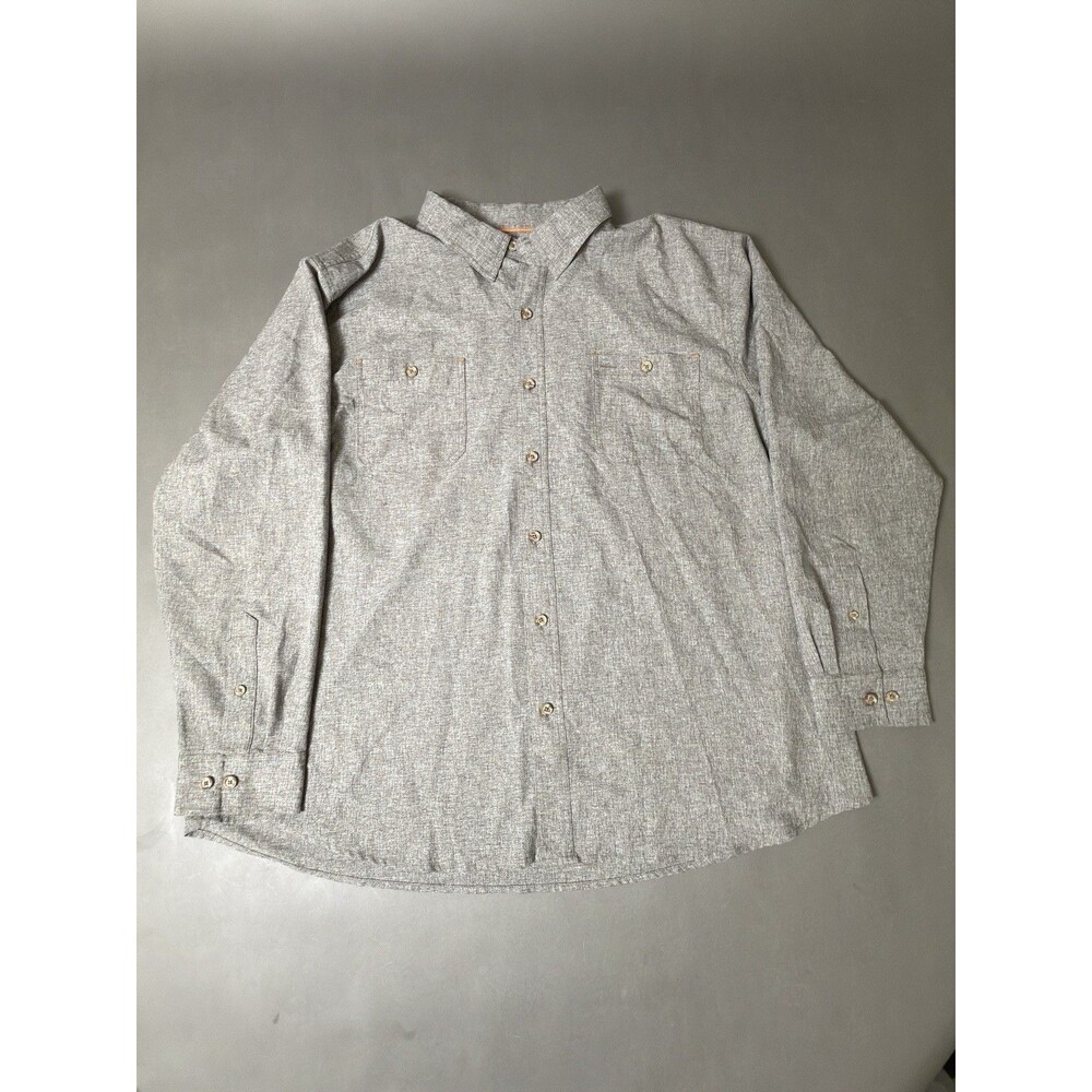 Ridgecut Toughwear Shirt Mens  SZ 3XL Heather Gray  Vented Zip Pockets